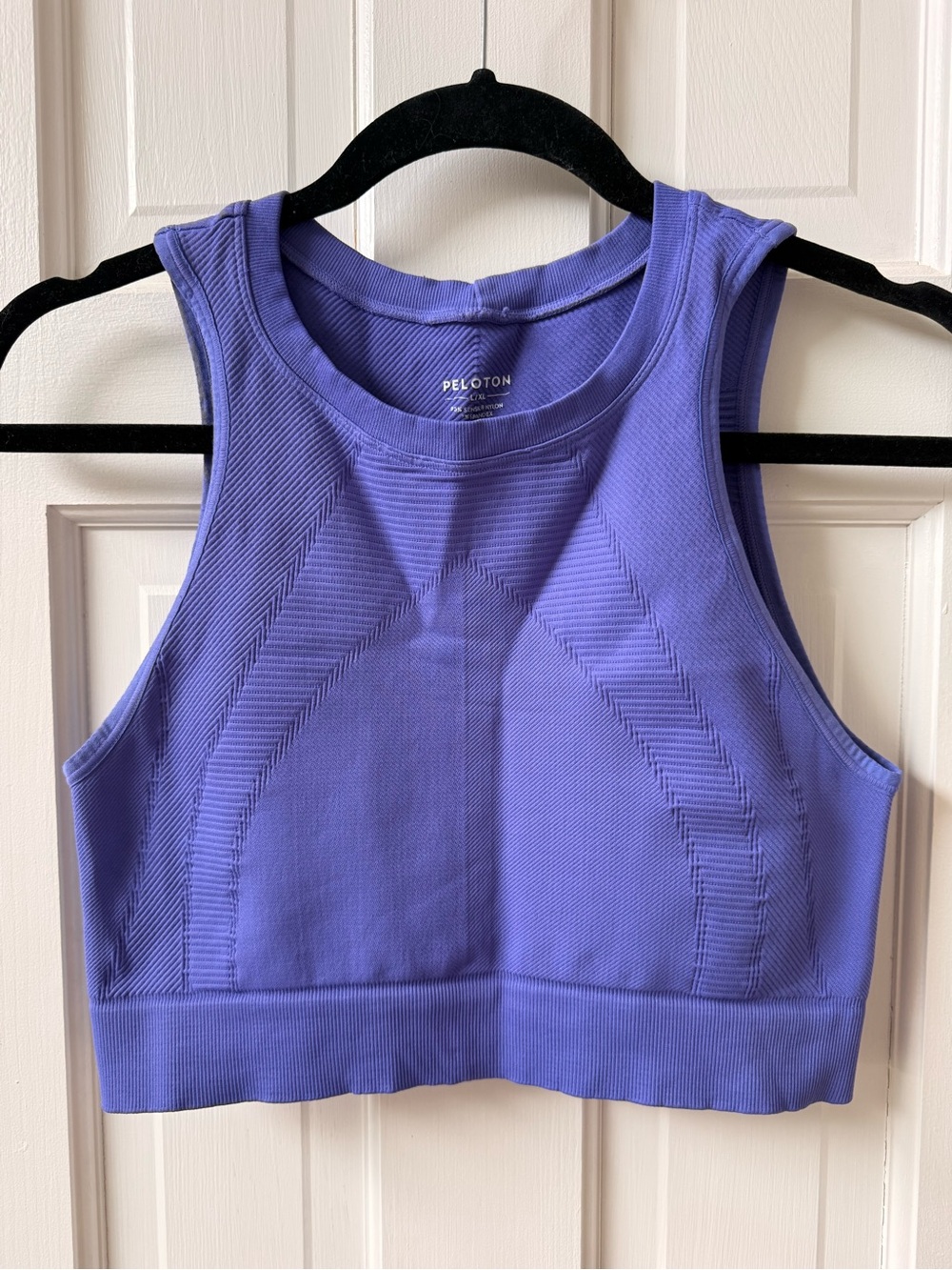 Peloton Women's Lavender Ribbed Seamless Crop Tank